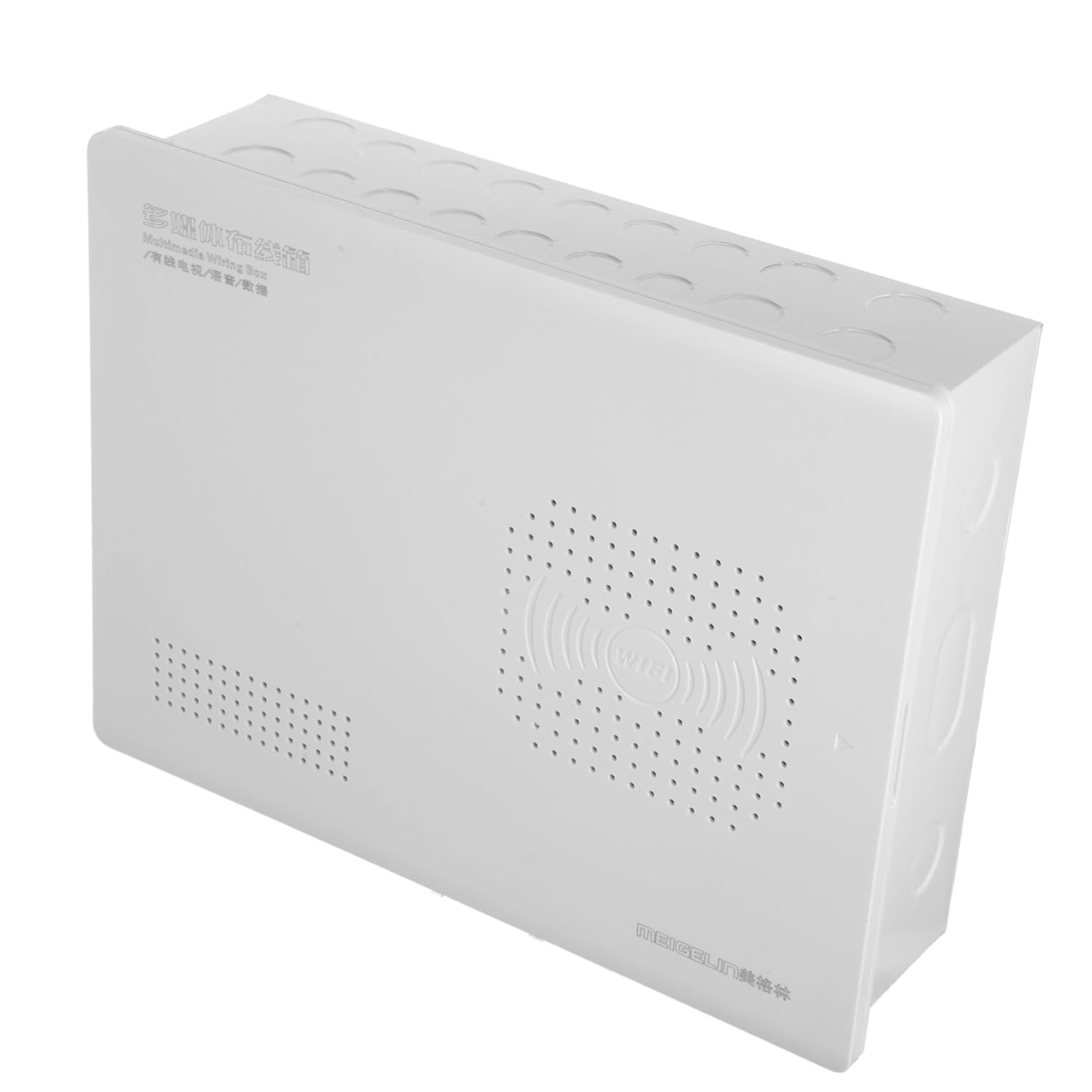 Ipetboom White in Wall Multimedia Connector Storage Box Recessed Wiring Distribution Enclosure for Tv Entertainment Centers and Office Cable Management image number 1