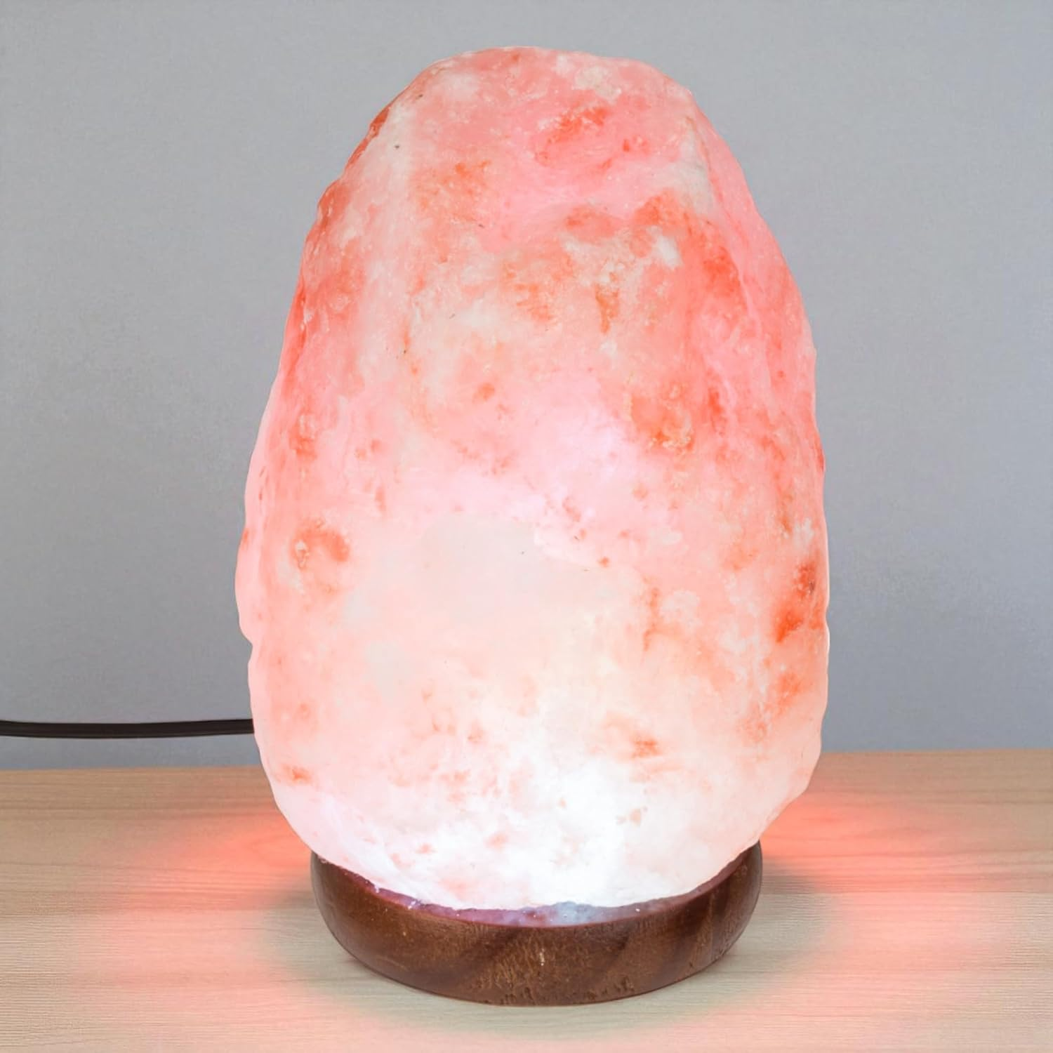 MIJOMA LED Salt Crystal Lamp - Salt Lamp from the Salt Range (Pakistan), 10 X 13 Cm with USB Cable (150 Cm) - Natural Stone Decorative Lamp for Relaxation and Feel-Good Atmosphere (Colour-Changing) image number 4