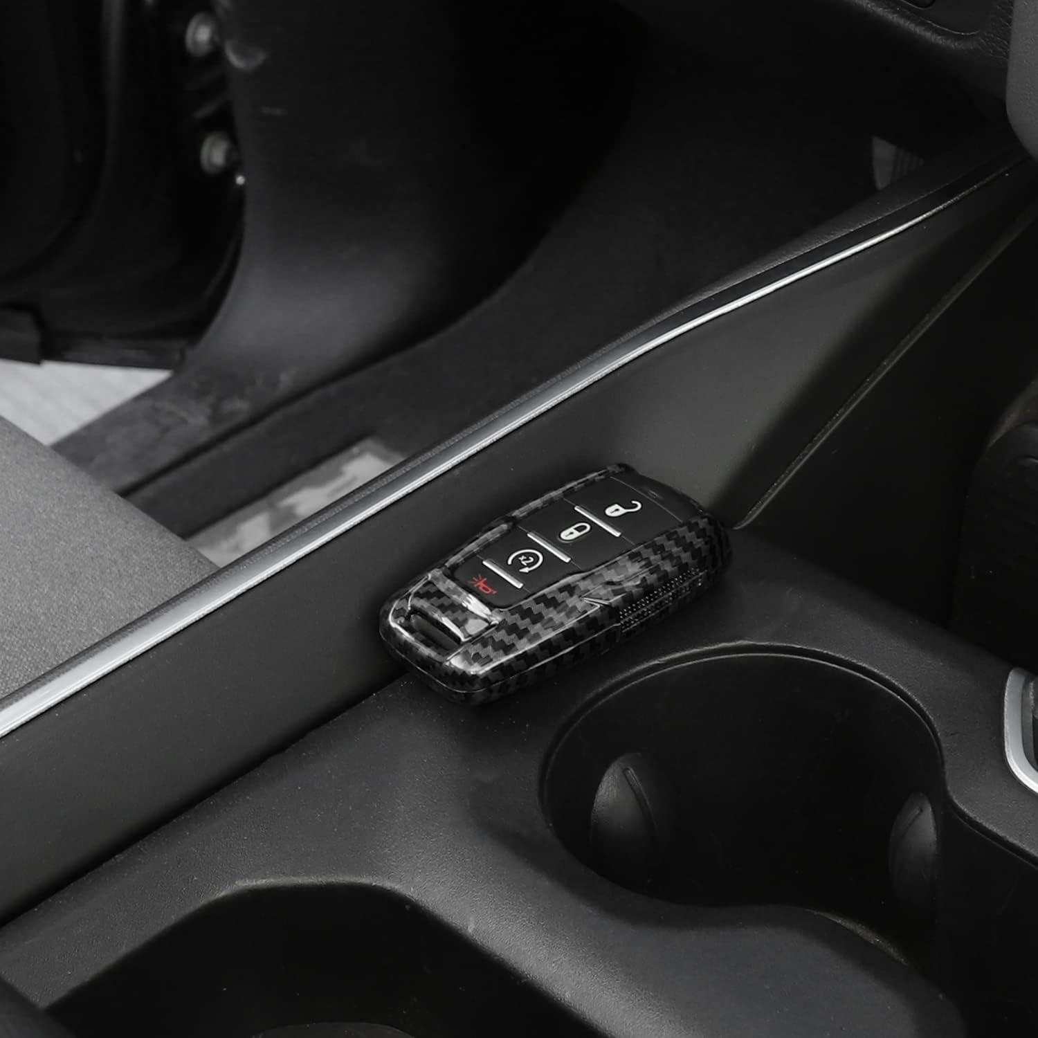 RAZPOY Key Fob Cover Compatible with for 2018-2023 Dodge RAM 1500 2500 3500 image number 5