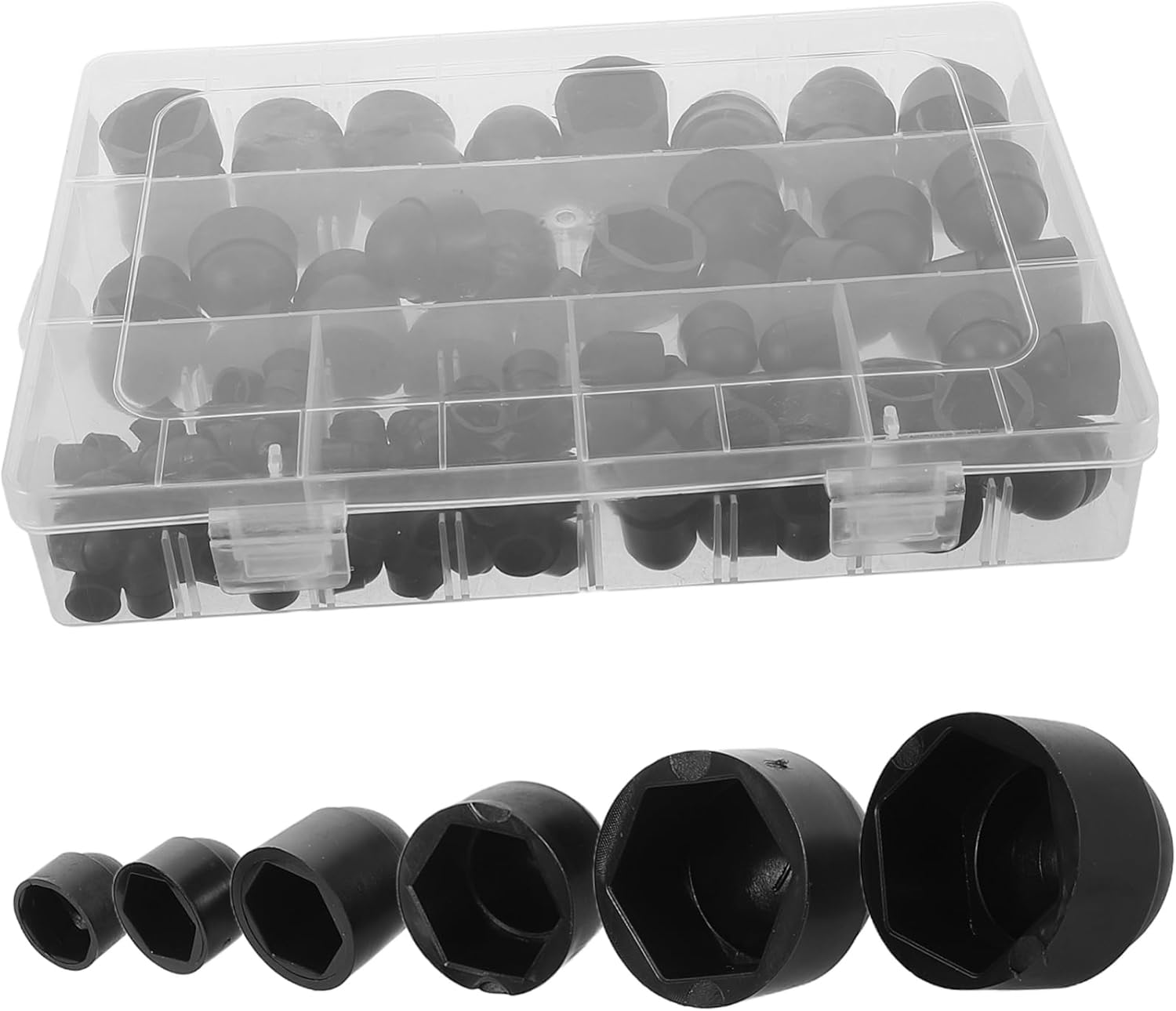 Luxshiny 145Pcs Hexagonal Nut Cap Set Screw Protective Cover Kit Thread Caps Weather Resistant for Workshop image number 3