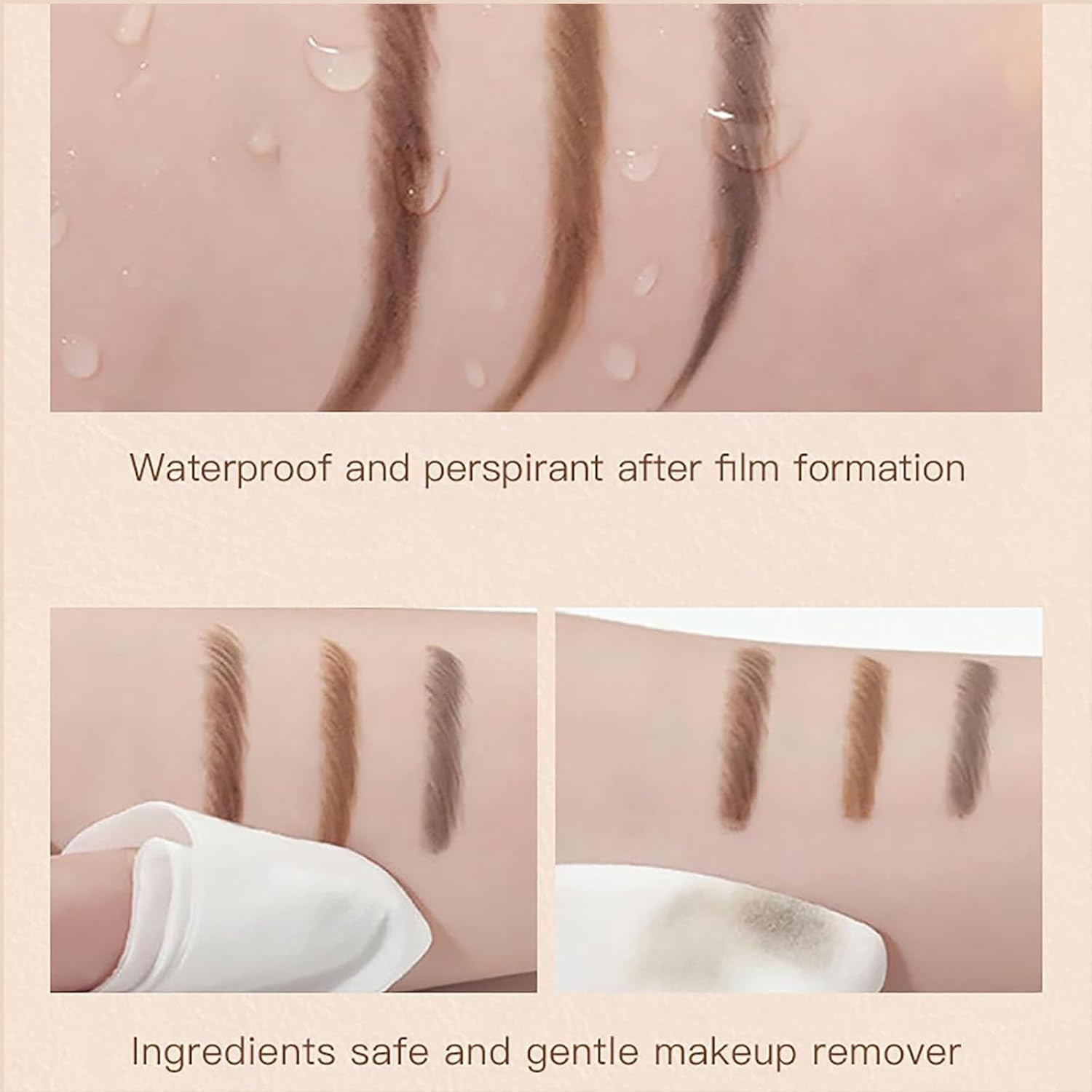 Brown and Medium Brown Eyebrow Stamp Stencil Kit with Dual-Color Eyebrow Stamp Pomade,20 Reusable Eyebrows Stencils, Brush, Razor, Waterproof Eye Brow Stamping and Shaping - Brown-Medium Brown image number 6