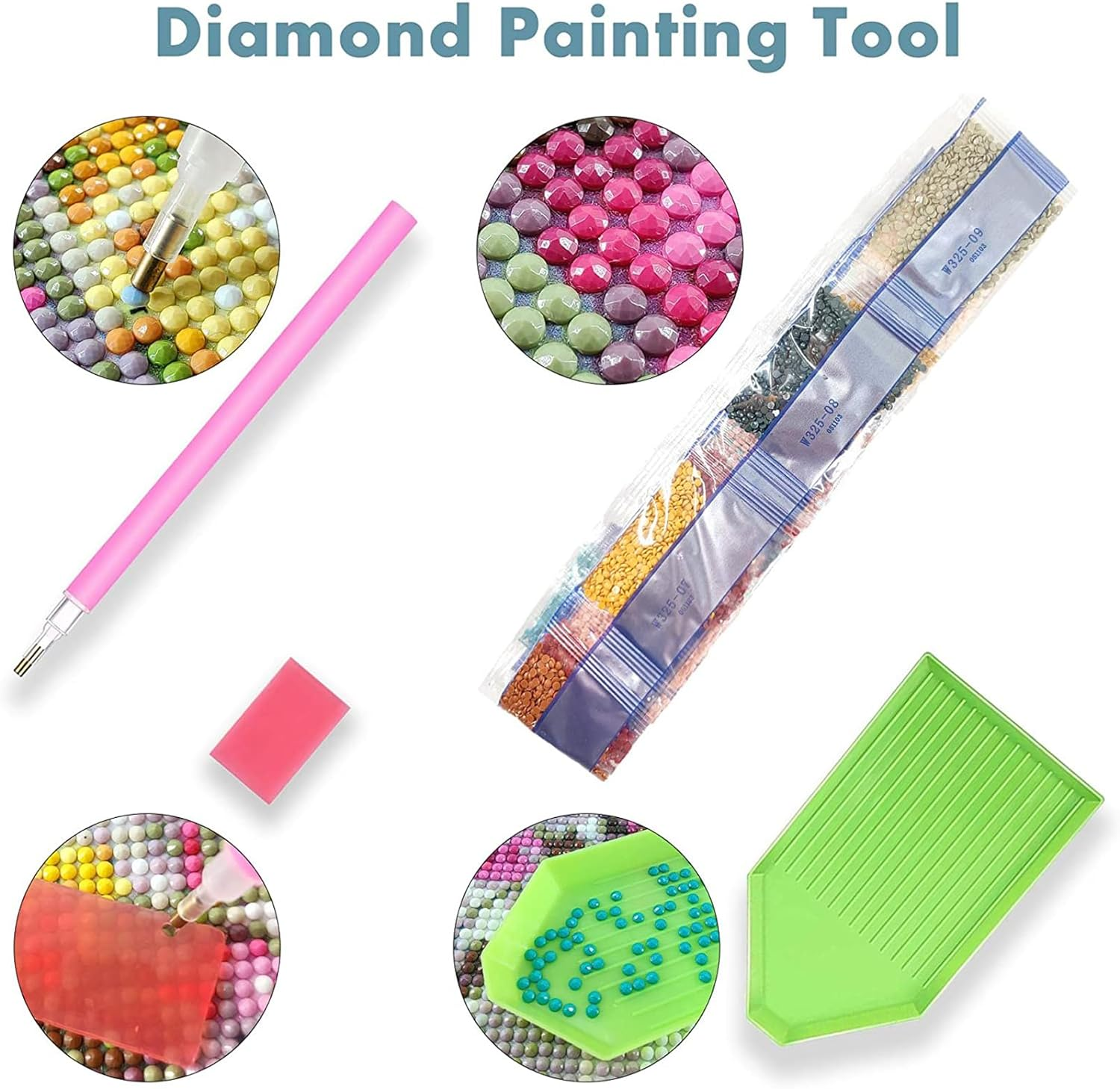 GLXPOG White Owl Diamond Painting Kits for Adults, Harry 5D DIY Diamond Art Kits for Beginners round Full Drill Painting with Diamonds Art Crafts for Home Wall Decor Gift 12X16 in / 30X40Cm image number 2