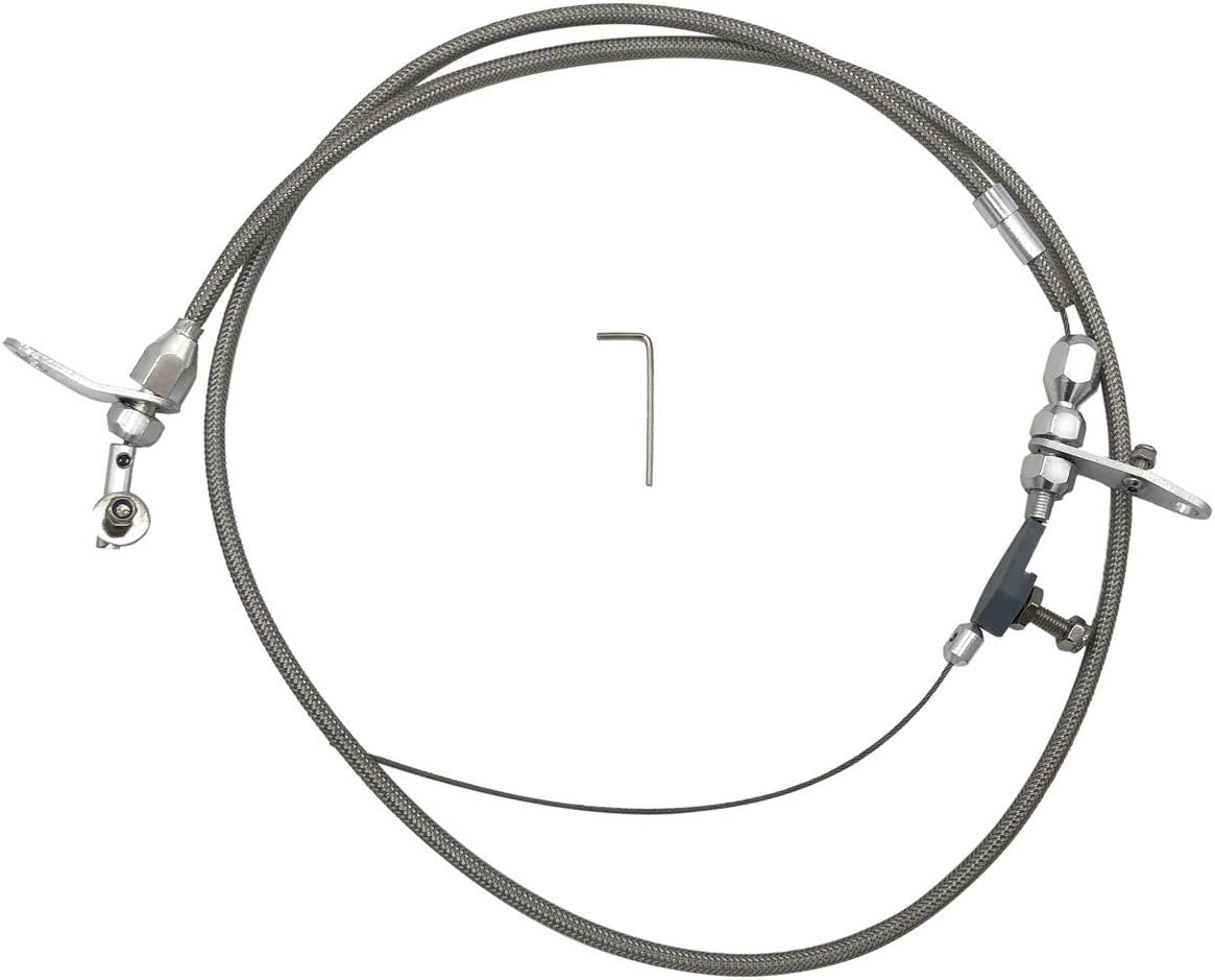 Transmission Kickdown Cable Kit,Stainless Braided Kick down Cable Replacement for Chrysler 904 Tranny Mopar image number 5