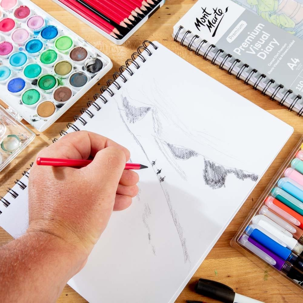 Mont Marte 110Gsm Premium Visual 60 Sheets Diary, A4 Size image number 4