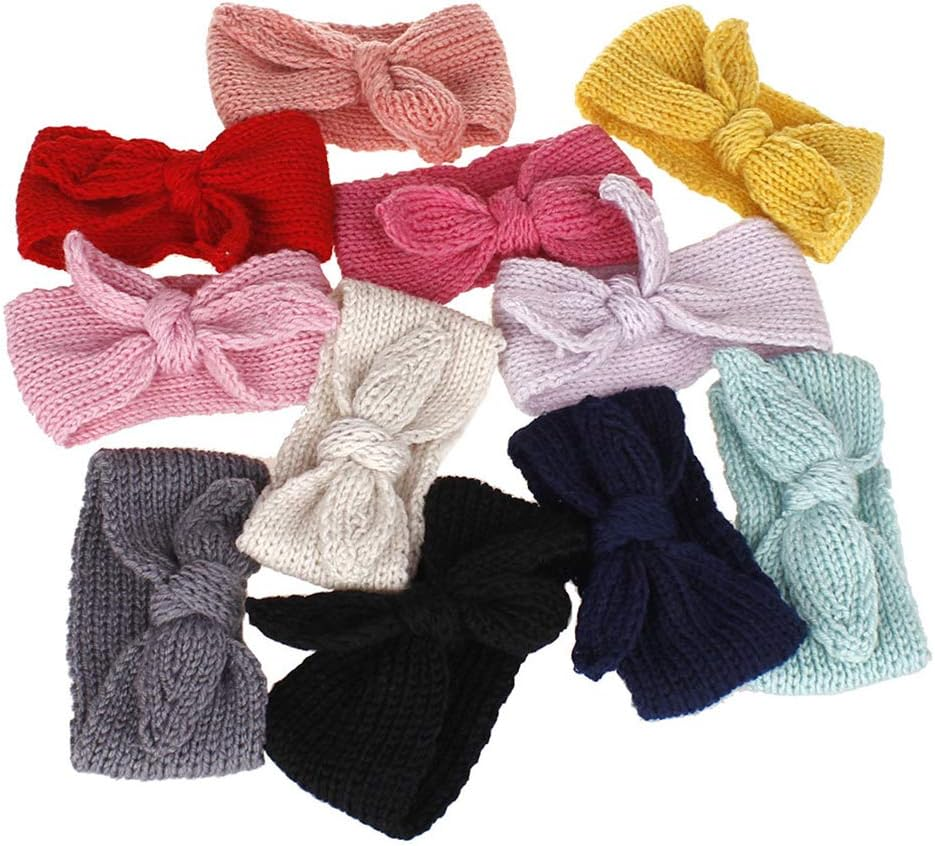 IZUS Turban Headband Baby Girl - Warm Rabbit Knot Hair Band, Knit Head Wrap for Newborn, Toddler and Children image number 4
