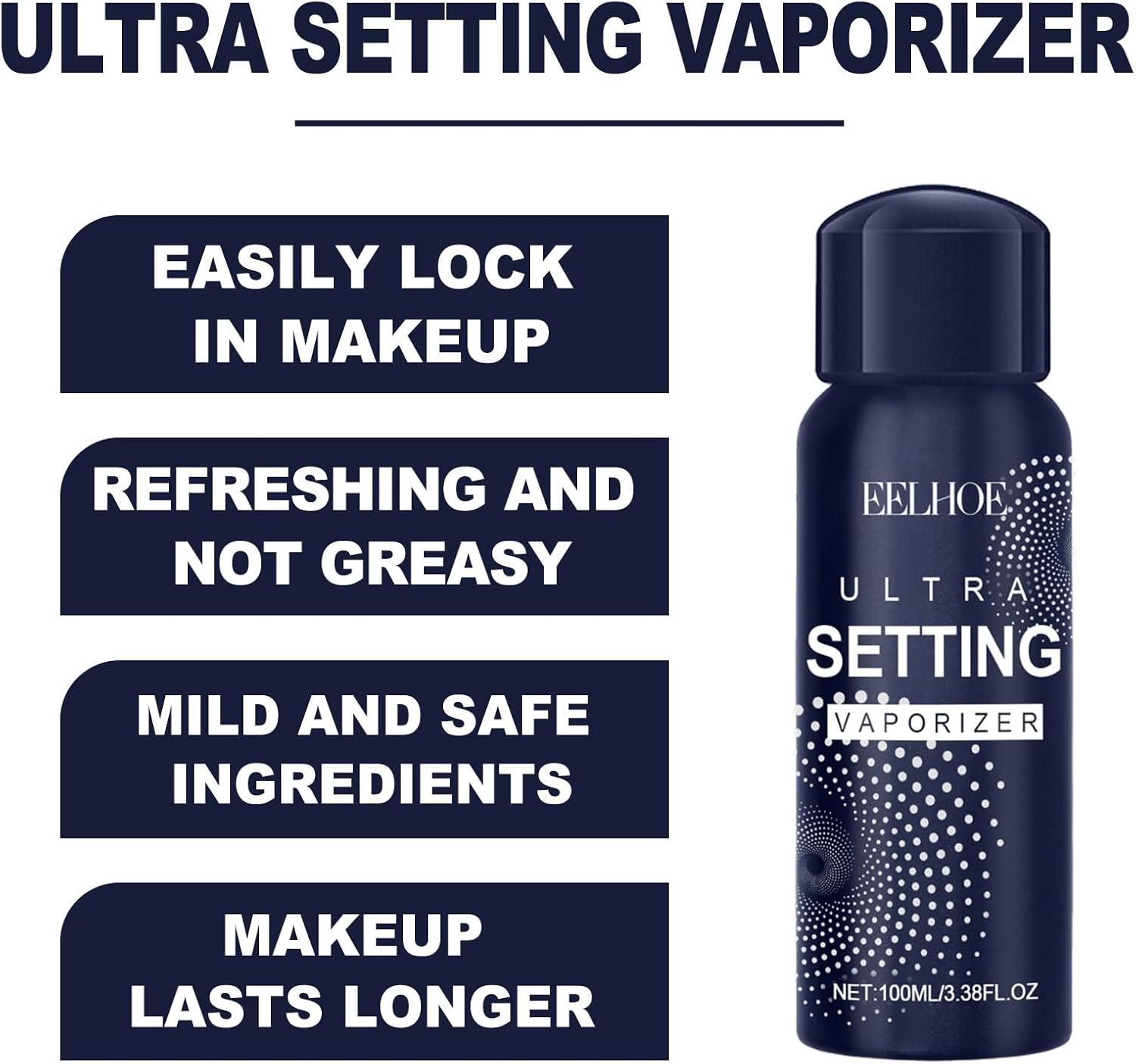 Makeup Setting Spray Lightweight Waterproof Waterproof Sweatproof Not Easy to Take off Makeup Halo Makeup Oil Control Refreshing Holding Spray