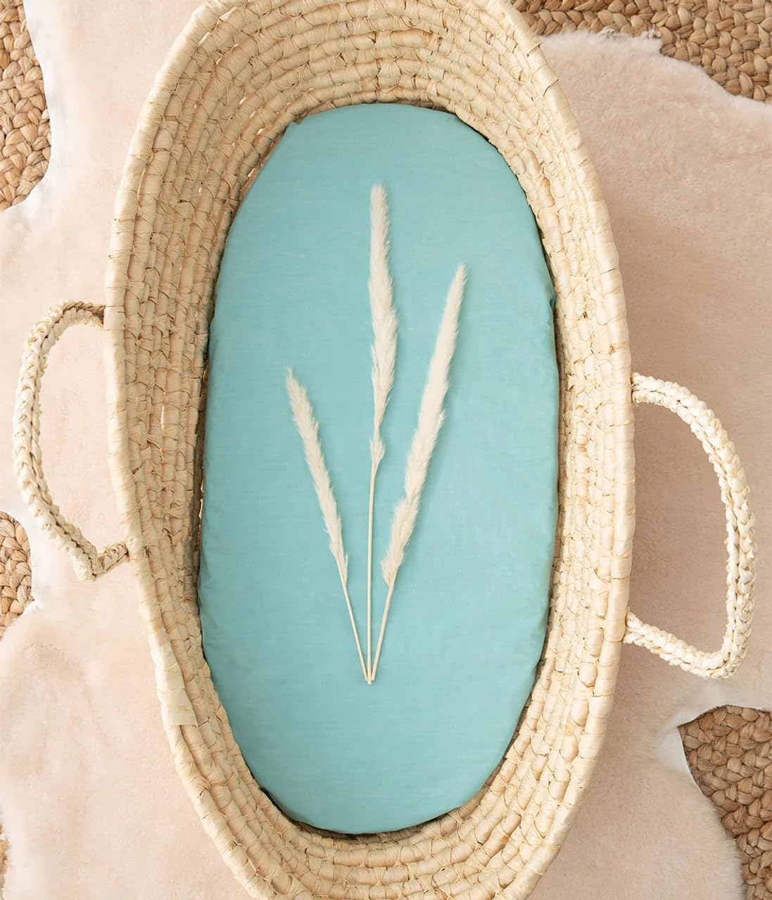 Love to Dream 2-In-1 Waterproof Bassinet Sheet & Mattress Protector | Tencel, Soft Jersey Fabric, Fits Oval & Square Mattresses, Machine Washable, Anti-Bacterial, Quiet Waterproof Backing | Pink