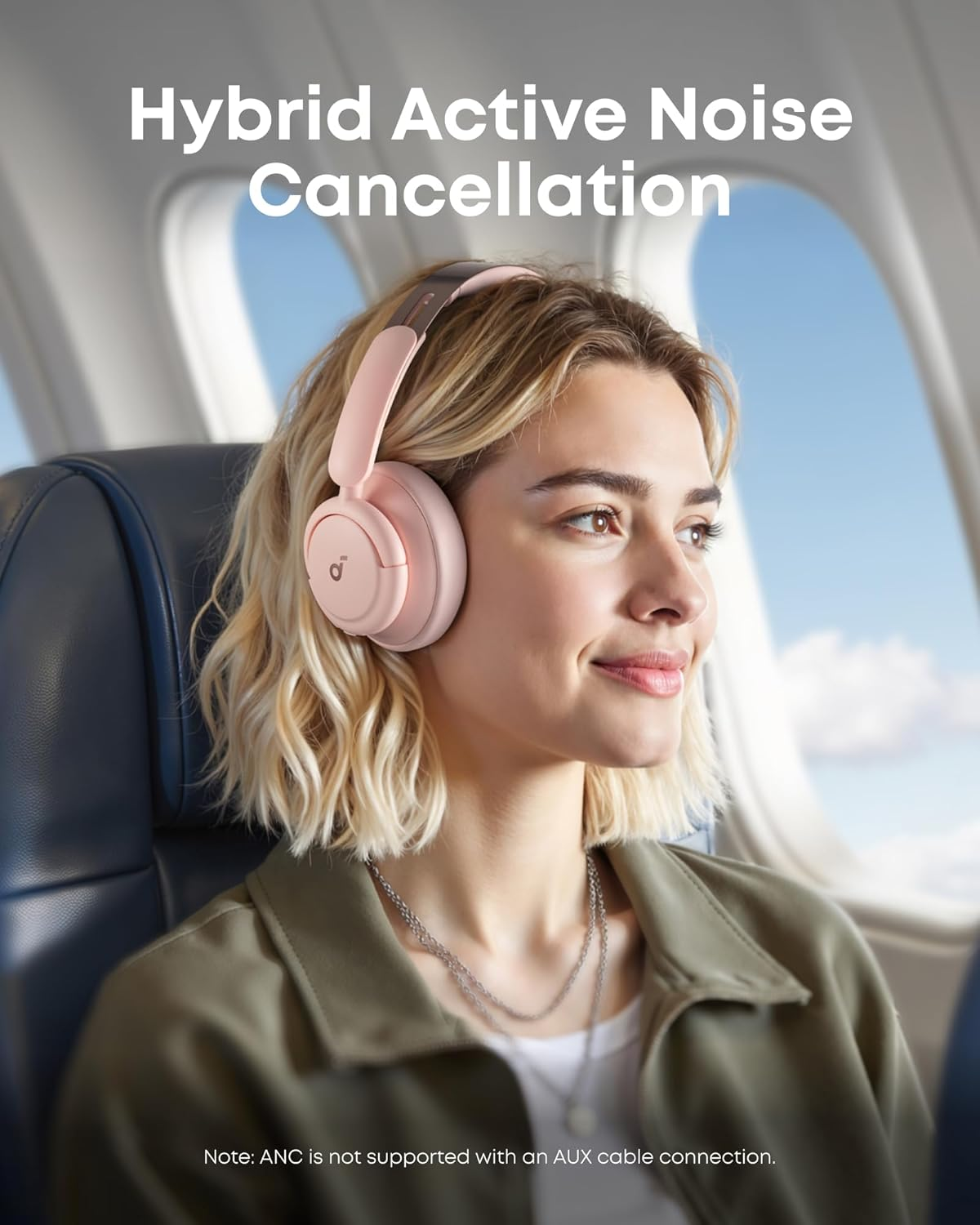 Soundcore by Anker Q30 Bluetooth Headphones, Hybrid Active Noise Isolation, Individual Modes, Hi-Res Sound, EQ in App, 40H Battery, Comfortable Hold, Connection of 2 Devices (Pink) image number 4