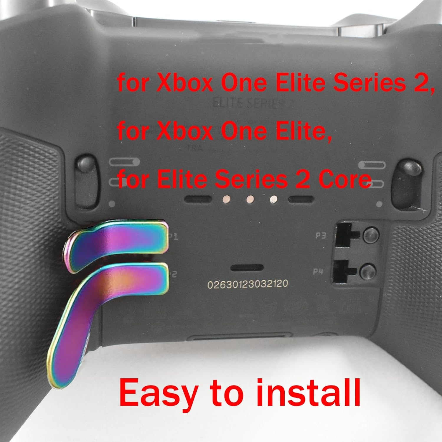 4 Pcs Elite 2 Core Controller Paddles for Xbox One Elite Series 2, Elite Control Paddles for Xbox One Elite, Elite Controller Metal Paddles for Xbox One Elite Series 2 (Rainbow) image number 4