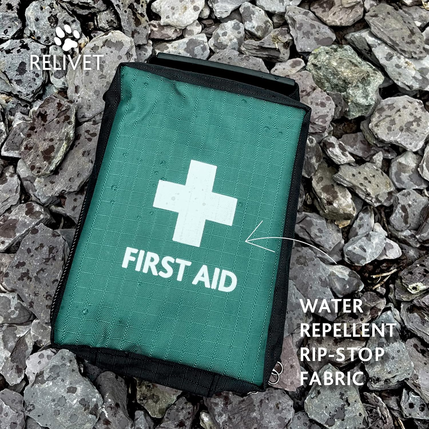 Reliance Medical Pet First Aid Kit - Essential Care for Dogs and Cats, Ideal for Travel, Camping, Home Use, Includes Saline, Bandages, Durable Rip-Stop Fabric Bag, 1 Kit image number 3