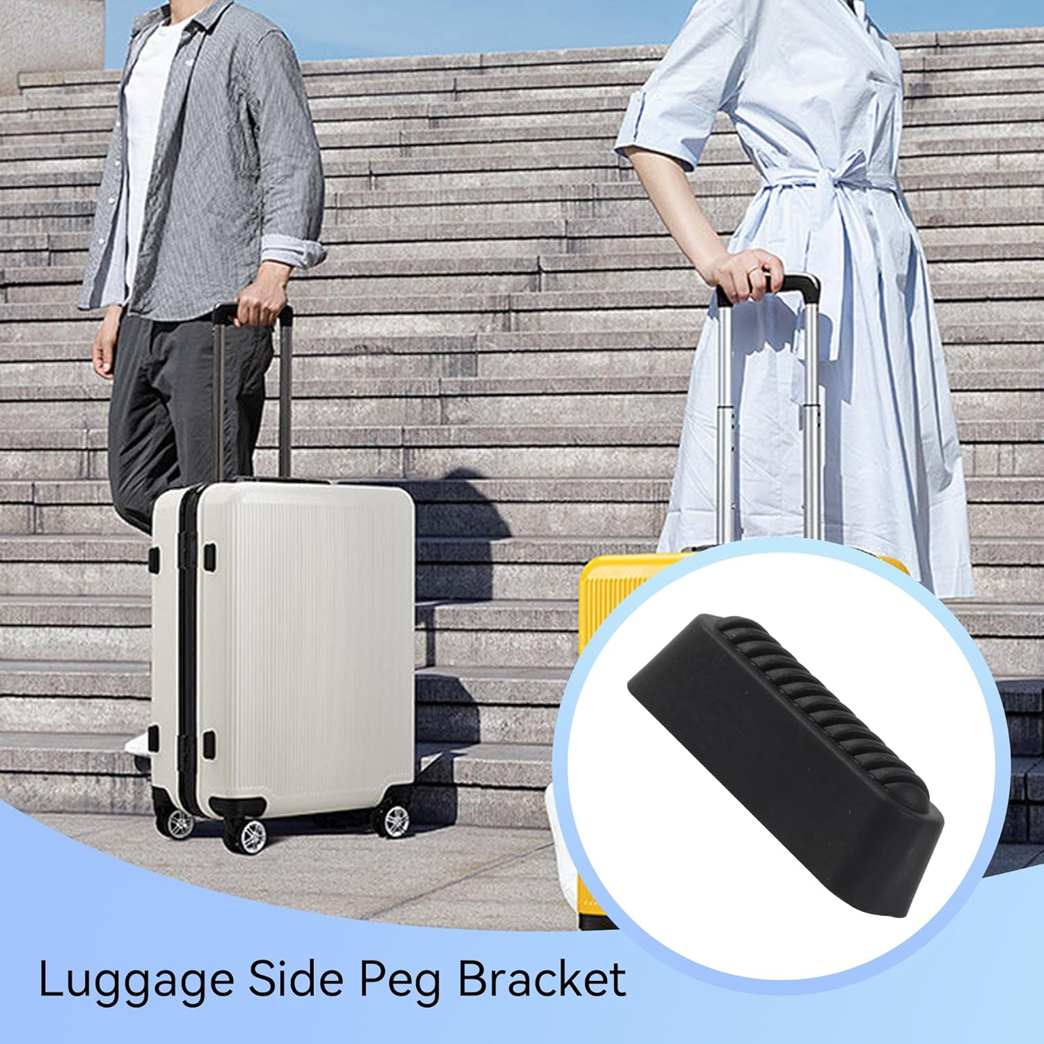 BQLZR 4.7X1.6Cm Luggage Feet Pad Trunk Plastic Bottom Side Stand with Screws Pack of 4 image number 1