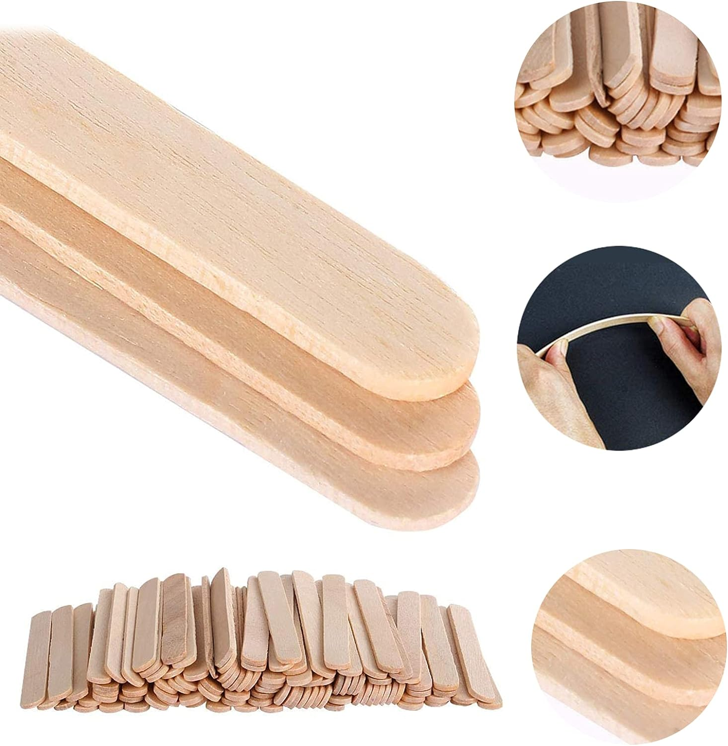 100PCS Crafts Lolly Sticks Lollipop Sticks Wooden,Natural Wood Sticks Lolly Sticks for Craft, DIY Ice Cream Stick LCE Cream Sticks for Craft Project Ice Cream Scoops