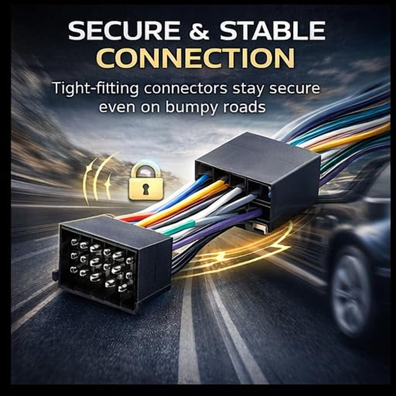 KIMISS Radio Wiring Harness, Fits for E36 E46 E39 Car Stereo Harness Adapter, ABS Material, Plug and Play, Easy Installation, Connect Multiple Devices, Aux Adapter Cable image number 1