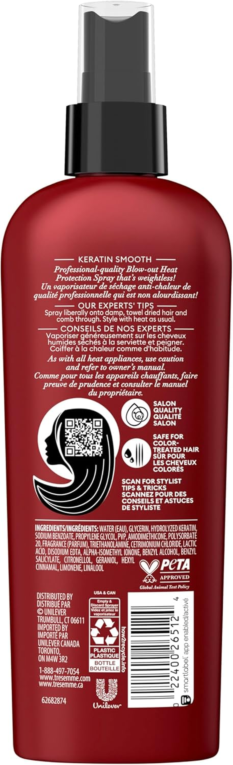 Tresemm&eacute; Expert Selection Heat Protection Spray, Keratin Smooth, 8 Oz image number 6