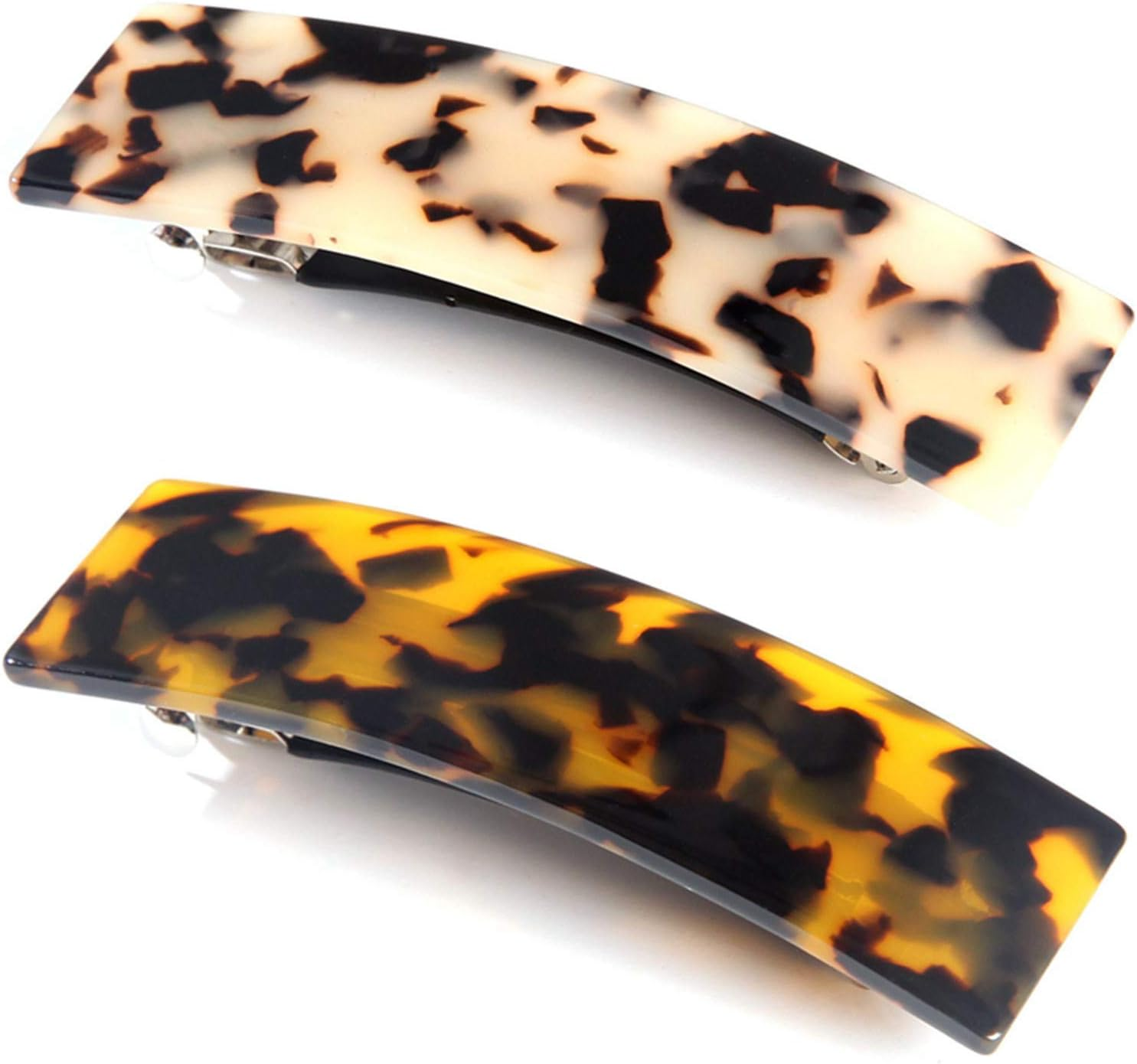 FSMILING Pack of 2 Women'S Large Hair Clips, Thick Hair, French Hair Clip, Automatic Hair Clips for Women, Thin Hair