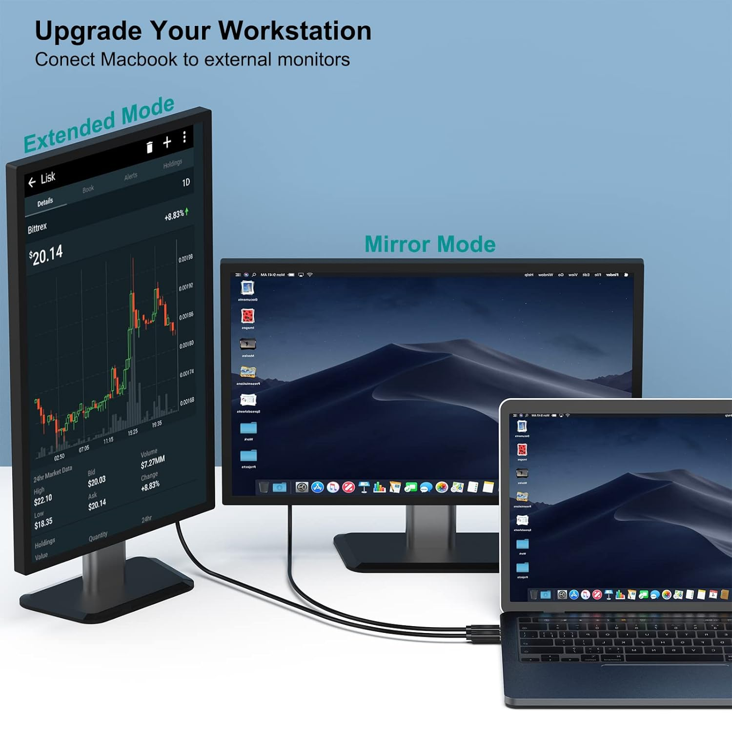 BENFEI USB C to Displayport 6 Feet Cable, USB Type-C to DP Adapter [Thunderbolt 3 Compatible] for Macbook Pro 2018/2017, Macbook Air/Ipad Pro 2018, Samsung Galaxy S10/S9, Surface Book 2 and More image number 6