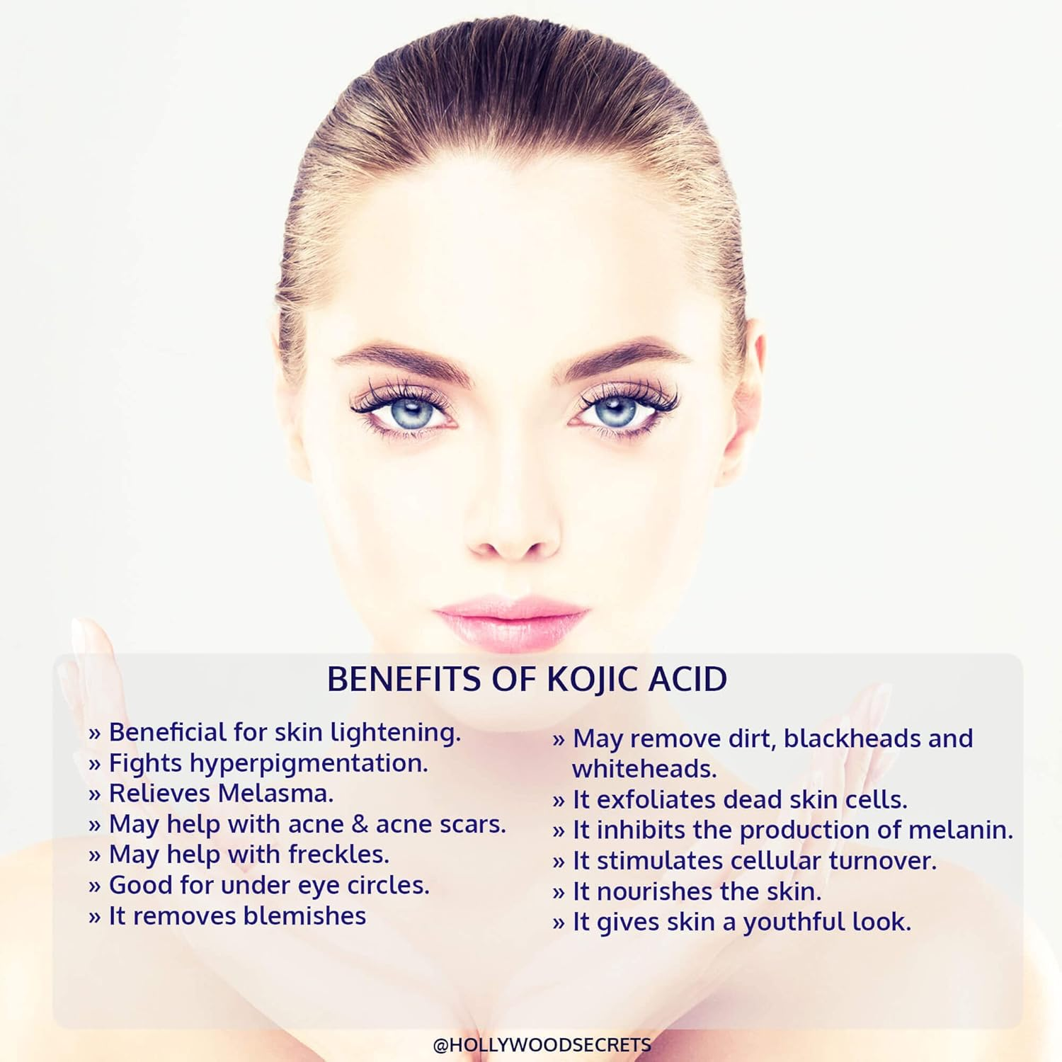 Hollywood Secrets Pure Kojic Acid Dipalmitate Skin Whitening Powder 50Gm image number 1