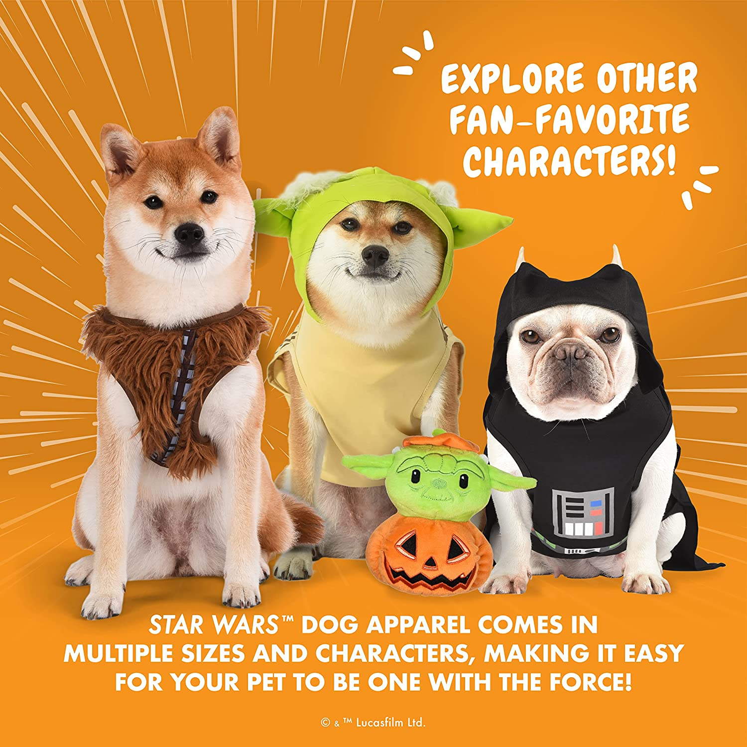Star Wars Yoda Costume for Dogs, Small (S) | Hooded and Comfortable Green Yoda Dog Costumes for All Dogs | Dog Halloween Star Wars Dog Costume for Small Dogs | See Sizing Chart for More Info image number 4