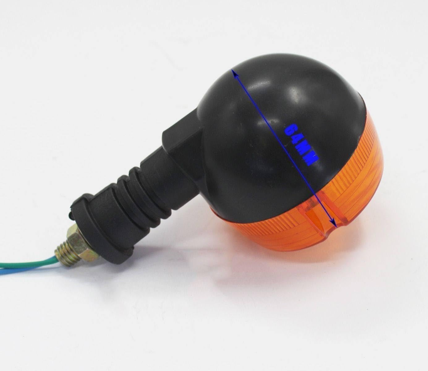 TDR 4Pcs Classic Vintage Motorcycle Blinkers Turn Signal Indicator Light Amber DC 12V 10Mm Bolt Wire Connectors Universal Fit Old School Style image number 5