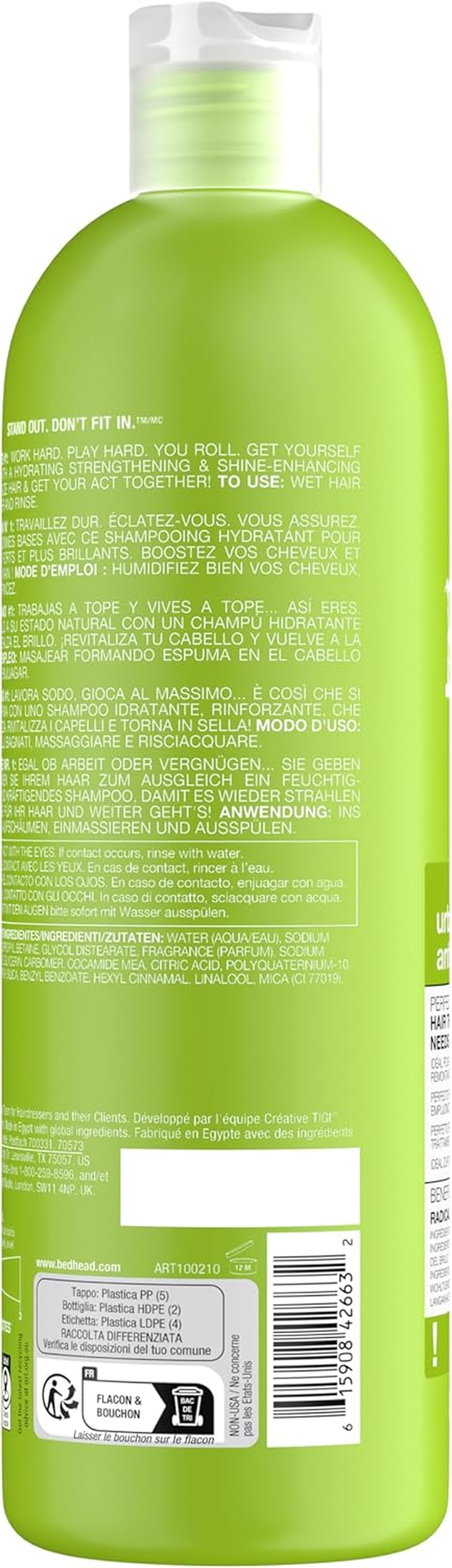 TIGI Bed Head Urban Antidotes Urban Antidotes 1 Re-Energize Shampooing 750Ml image number 3