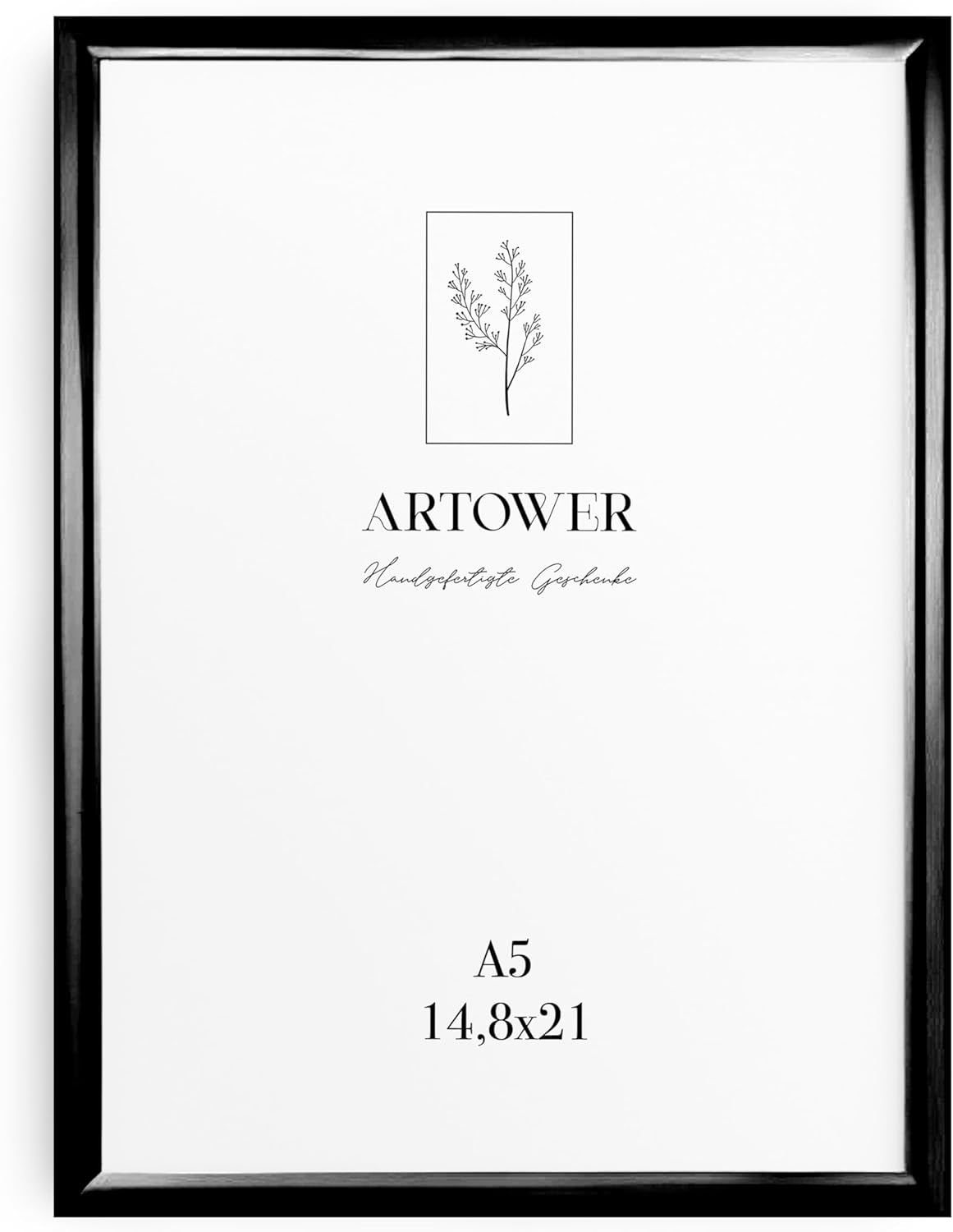 Artower&reg; Picture Frame Black Metal Thin Frame for DIN A4 21 X 29.7 Cm Poster Frame Large Collage Picture Frame Metal 21 X 30 Cm Aluminium Slim Picture Frame Black Poster Frame