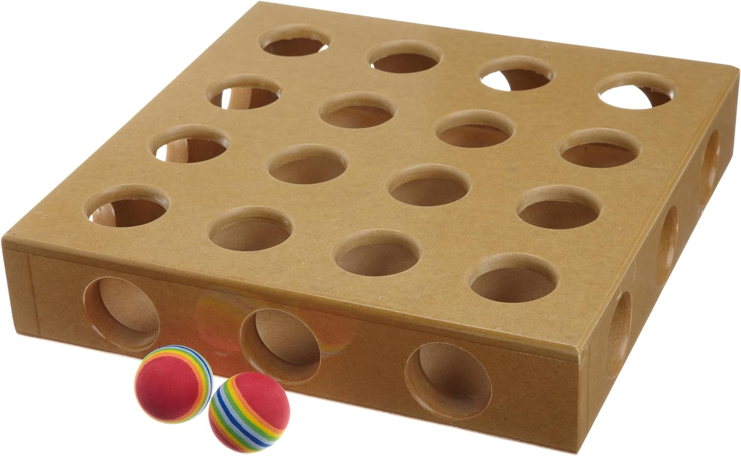 Smartcat 3841 Peek-And-Play Toy Box Cm(26 X 26 X 6), Natural, 26X26X6Cm image number 1
