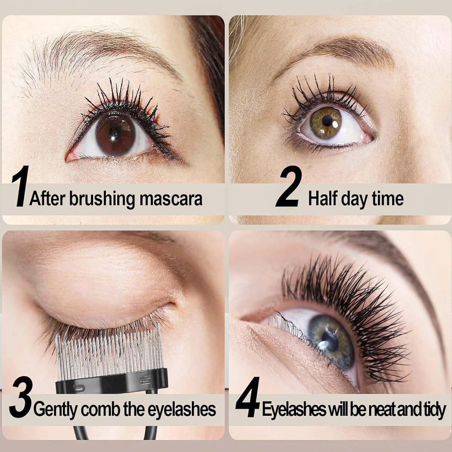 Eyelash Brush Makeup Brush Set, Eyeliner Brush, Eyebrow Brush, Eyelash Comb, Eyelash Brush, Professional Eye Makeup Tools (Set of 5) image number 6