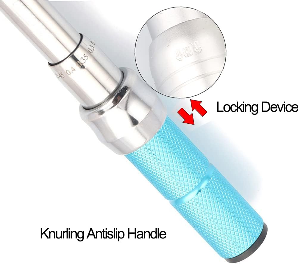 Threeh Inch Pound Torque Wrench 1/4-Inch Drive 1-6 Nm/0.7-4.5Ft-Lb Bicycle Maintenance Kit for Road & Mountain Bikes Motorcycle Multitool image number 6