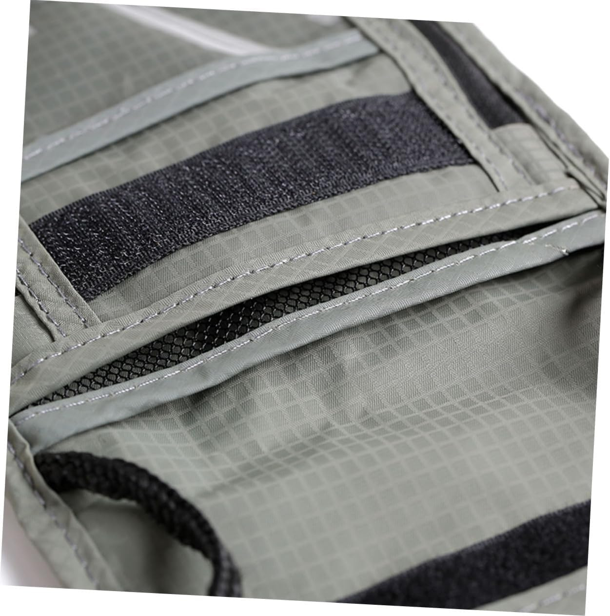 MUELODSIC Travel Wallet Bag Passport Holder Neck Hanging Credit Phone Case for Women Grey image number 1