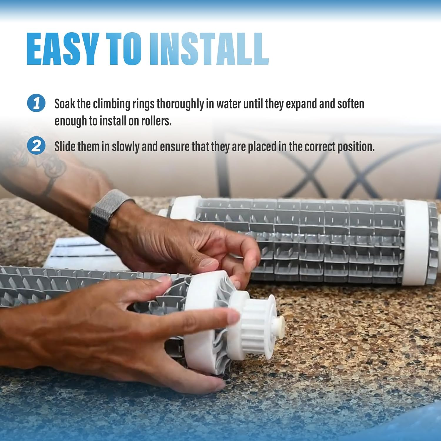 4 Pack Climbing Rings Replacement for Maytronics Dolphin Robotic Pool Cleaners, Compatible with Dolphin Nautilus CC plus M200 M400 M500 DX3 DX4 DX6 Sigma Premier and More (Part Number 6101611-R4) image number 6