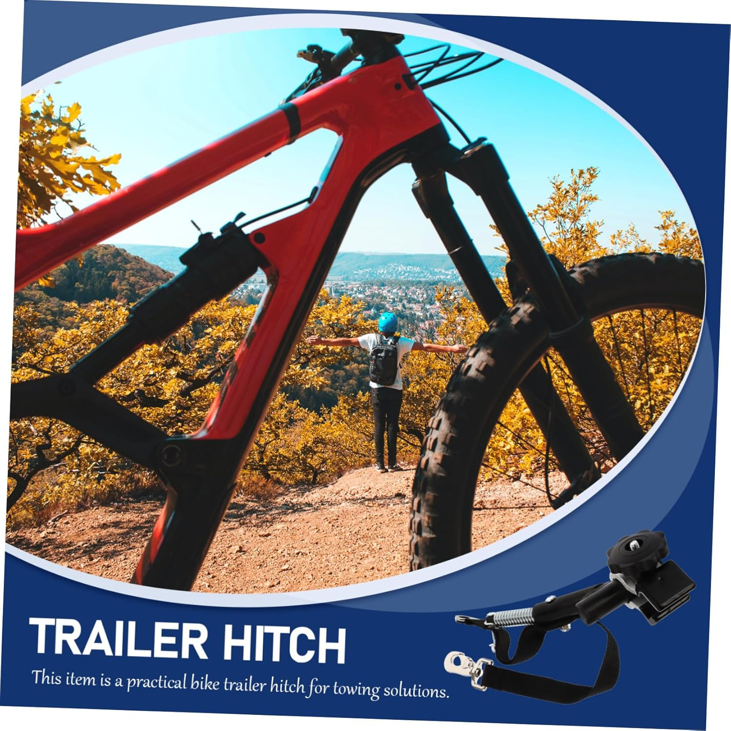 Anneome Heavy Duty Hitch Receiver Bike Trailer Hitch Adapter Coupler Lock for Bike image number 2