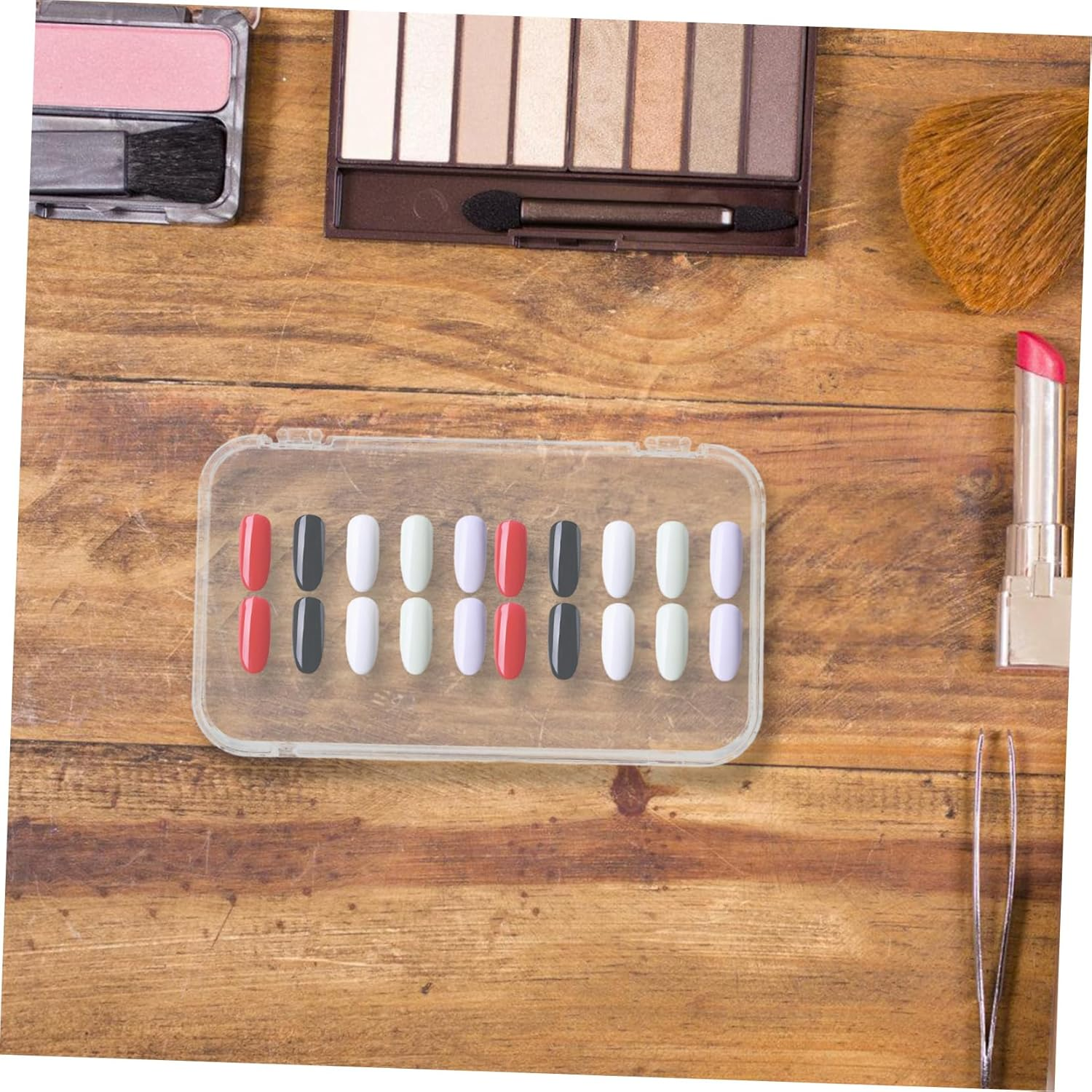 OATIPHO 12Pcs Press on Nail Storage - Small Plastic Storage Containers - French Tip Packaging Box for Nail Arts Small Items & Art Craft Projects image number 2