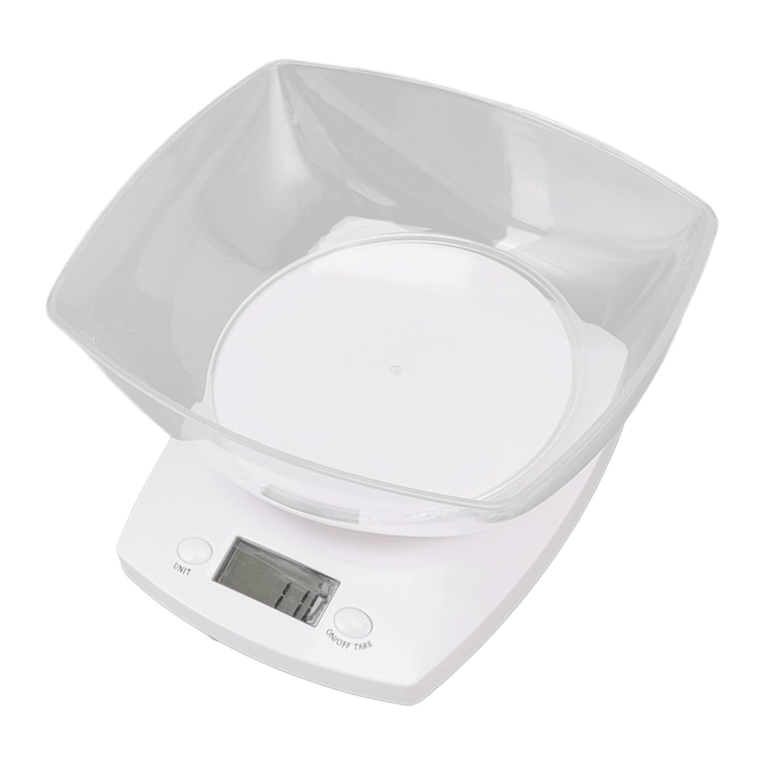 Qcwwy Digital Kitchen Scales with Bowl, G OZ LB Unit Switching 5 Kg Food Scales for Baking and Cooking ABS Small Jewellery Scales Tare Function Digital Scales