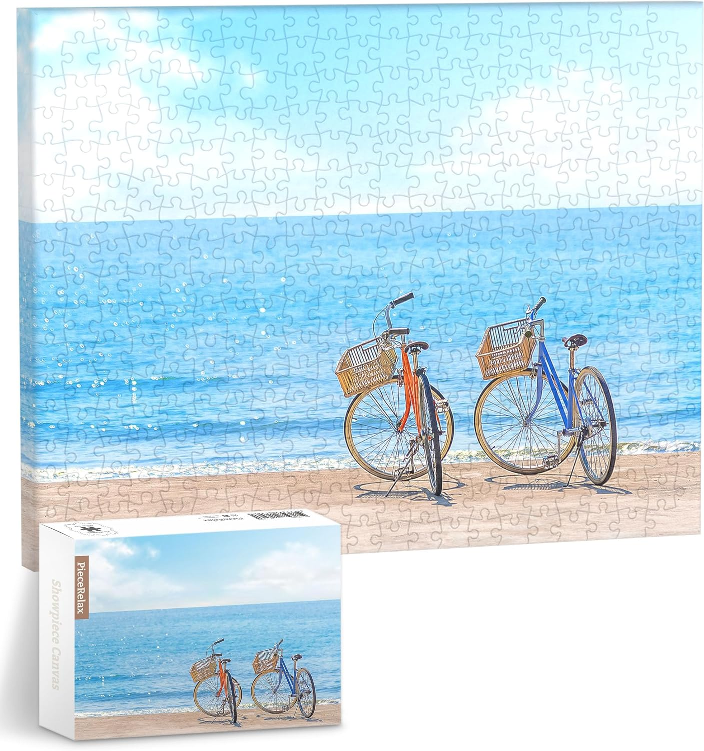Piecerelax Canvas Wall Art Puzzles for Adults - Away from the City - Tranquil Summer Beach Unique Gift & Home D&eacute;cor with Plastic Jigsaw Puzzle Artwork for Living Room Bedroom [HN1316]