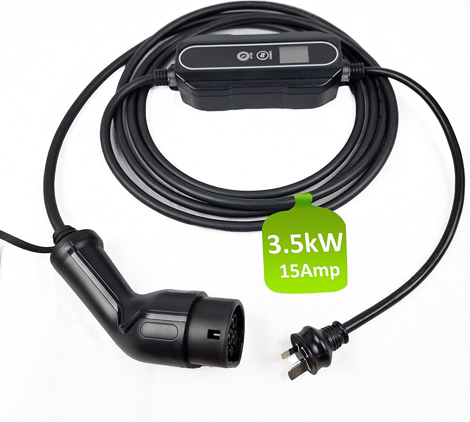 Portable EV Charger 15A Type 2 Adjustable 15 Amp 3 Pin Australia Plug to Type2 5 Metres Max Power 3.4Kw Fit Tesla Model Y Tesla Model 3 BYD MG EV UMC Replacement image number 3