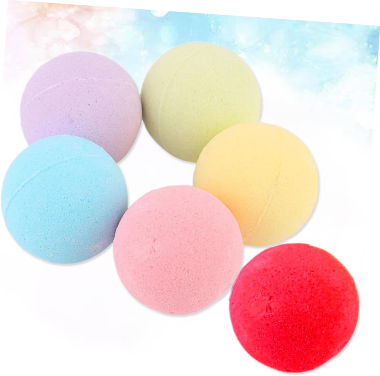 FOYTOKI 6Pcs Organic Handmade Exfoliating Bubble Ball for Stress Relief Women Girlfriend