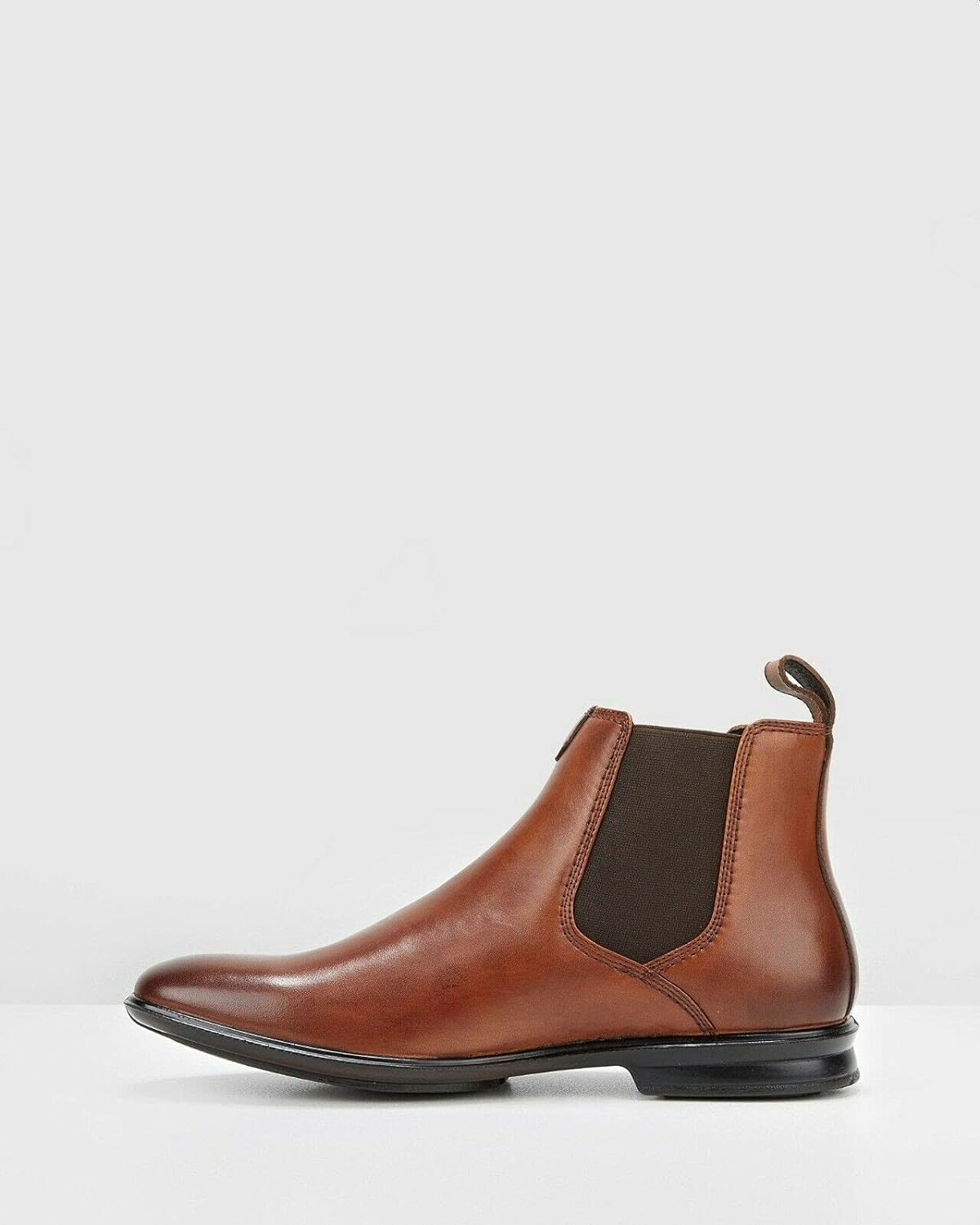 Mens Hush Puppies Chelsea Extra Wide Tan Burnish Leather Boots 14 EEE (Extra Extra Wide) Dress/Formal