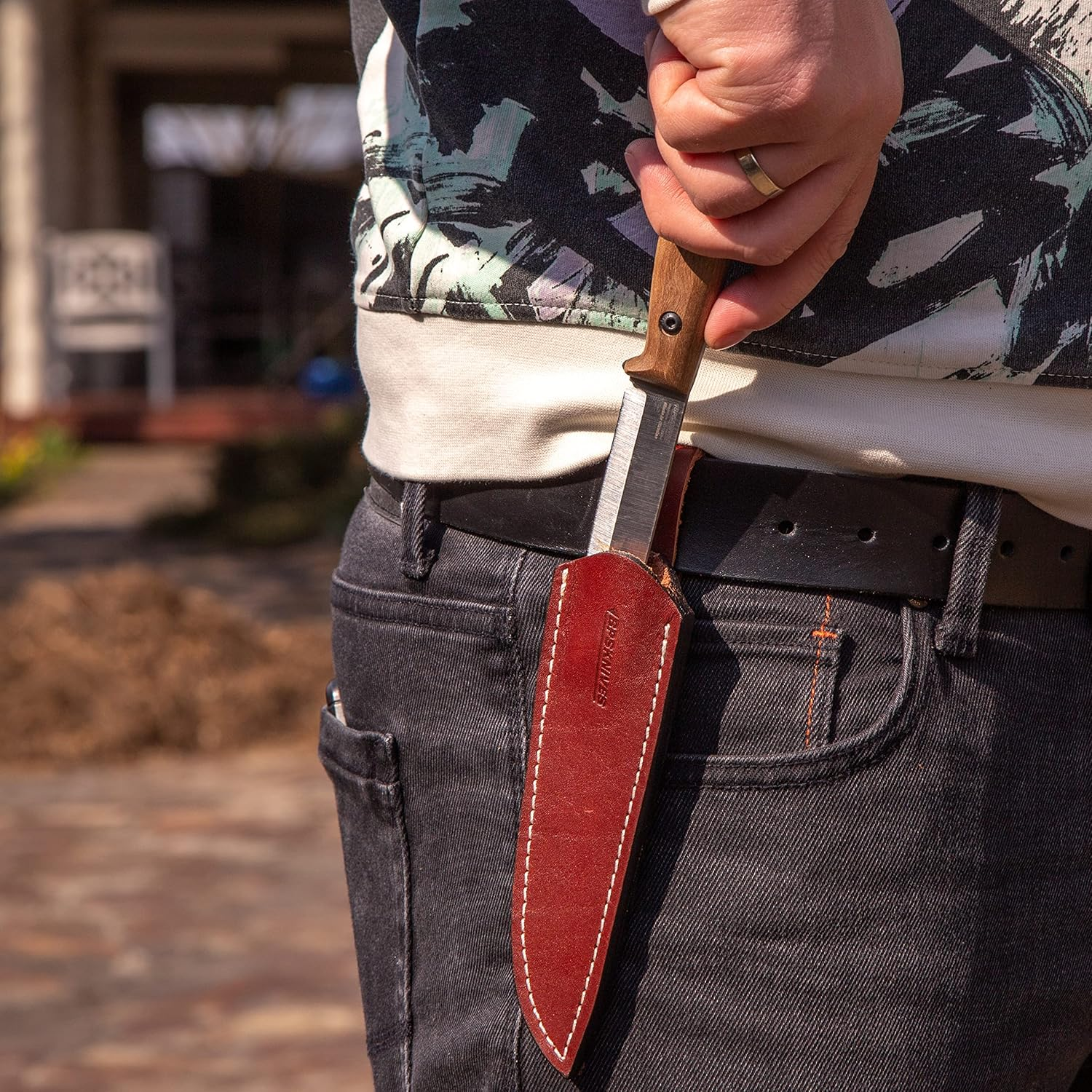 BPS Knives BS1FT SSH - Full-Tang Fixed-Blade Knife - Sharp Stainless Steel Bushcraft Knife with Sheath - Survival Compact Knife - Outdoor Knife - Tactical Camp Knife image number 3