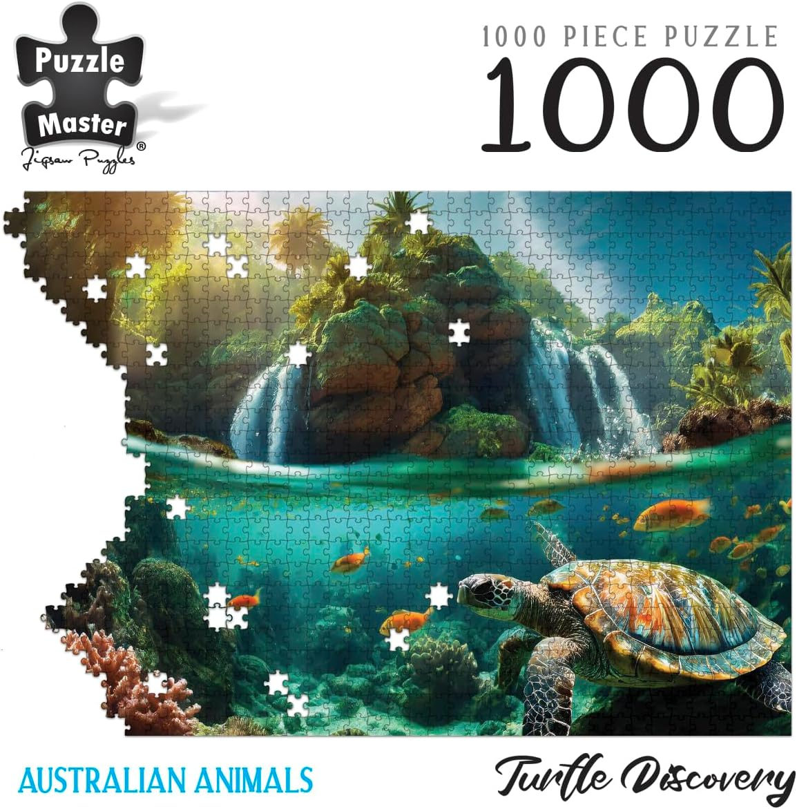 Puzzle Master 1000 Piece Jigsaw Puzzle - Turtle Discovery Surreal Australia Collection - 35X25Cm Jigsaw Puzzles 1000 Pieces image number 6