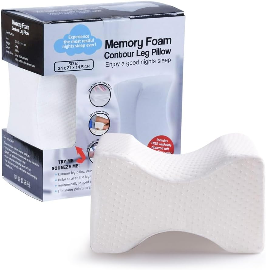 Felic Knee Pillow for Side Sleepers, Comfort Memory Foam between Legs Pillow Leg Pillow for Side Sleeping, Elevation Pillow for Pregnancy, Hip Pillow Suitable for Knee Hip and Lower Back Pain (1-Pack) - 1-Pack image number 1