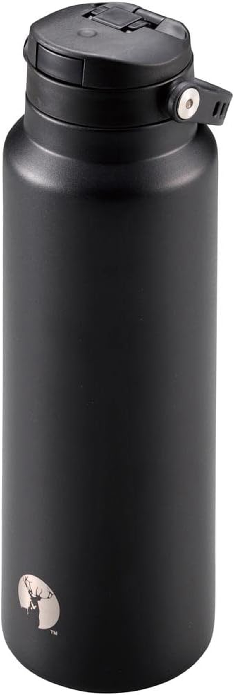 Captain Stag UE-3550 Sports Bottle, Direct Drinking, Double Stainless Steel Bottle, Vacuum Insulated, Cold Insulated, HD One-Touch Bottle, 33.8 Fl Oz (1,000 Ml), Olive Drab UE-3550, Product Size:
