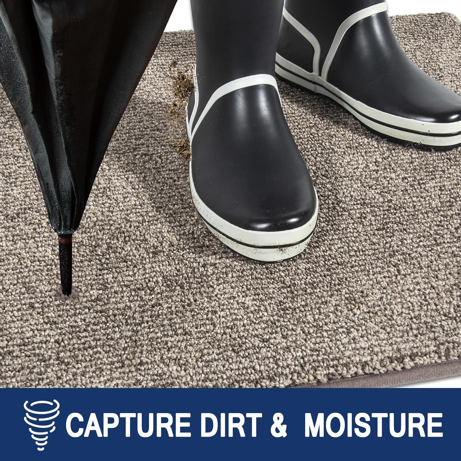 FCSDETAIL Dirt Trapper Indoor Door Mat 80 X 120 Cm, Machine Washable Entrance Rug, Dog Doormat, Non-Slip inside Floor Mat for Entryway, Muddy Shoes & Paws image number 2