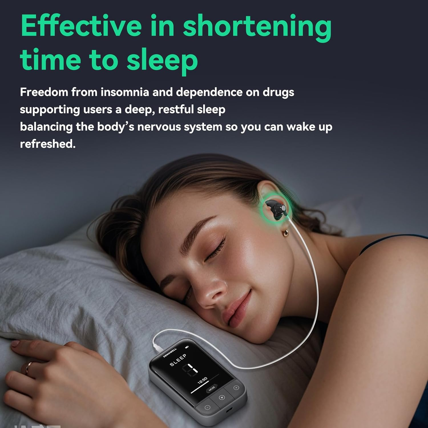 Auricular Vagus Nerve Stimulator | Sleep Aid Device | Patented Vagus Nerve Wearable Device for Restore Calm, Stress Relief and Recover | Relaxation Device for Long-Term Wellness image number 4