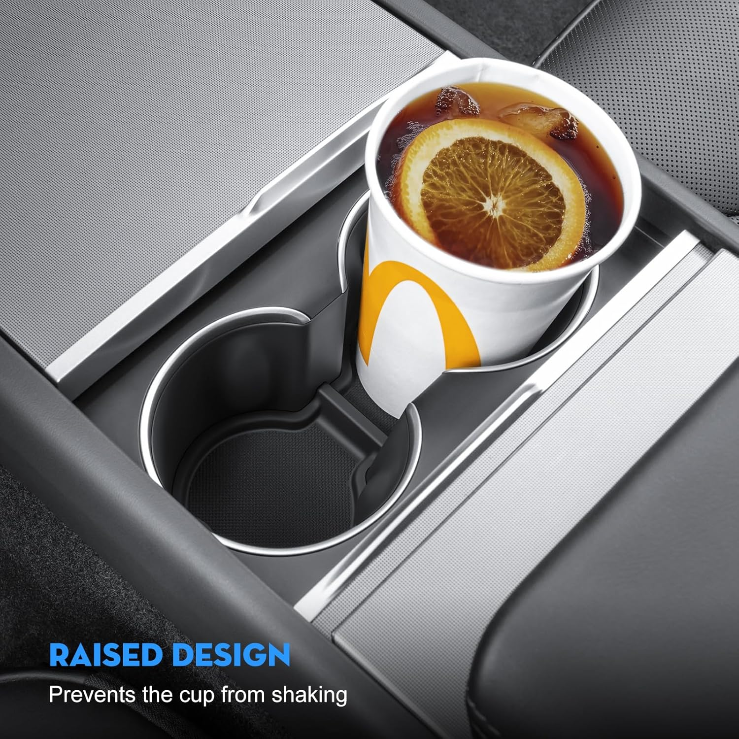 For Tesla Model 3 2024 Cup Holder Insert TPE Center Console Drink Holder Accessories Compatible with Tesla Model 3 Highland 2024