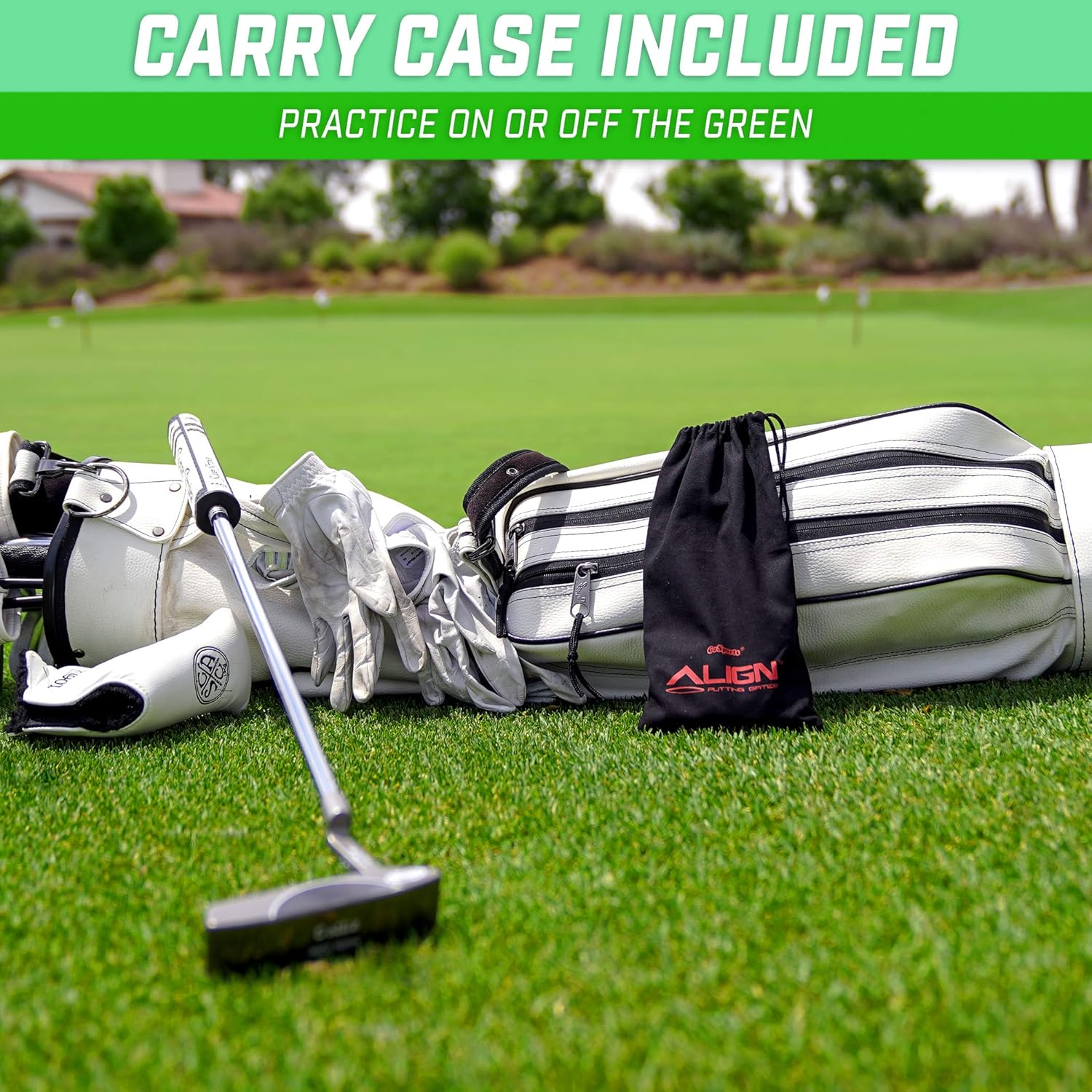 Gosports Align Putting Gates Practice Set: Includes 3 Premium Metal Gates (2 Inch / 3 Inch / 4 Inch) - Use on the Green or at Home, Red image number 5