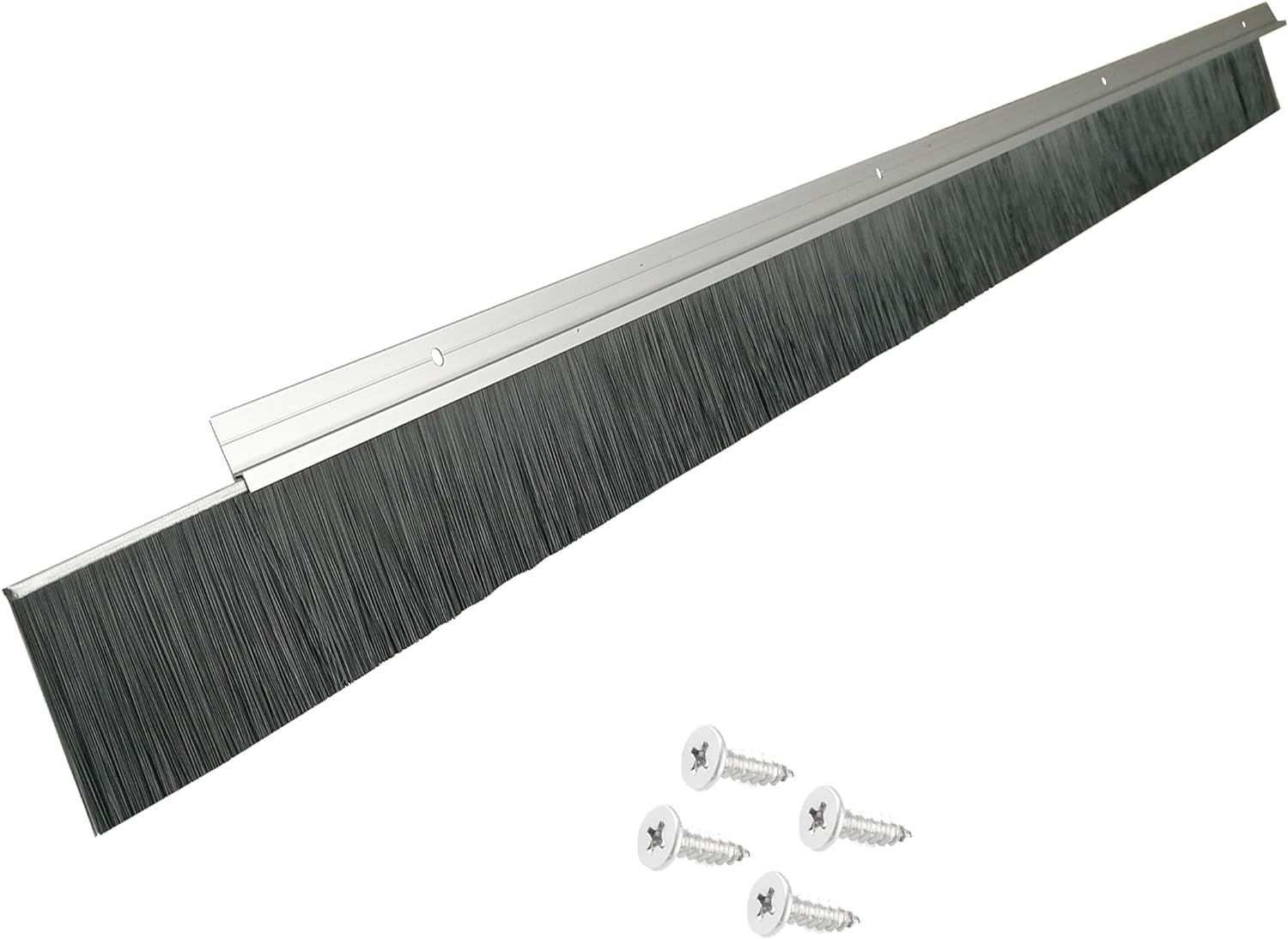 Retsun 1 Set 2.5 Inches Net Width Door Brush Sweeps Seal Garage Roll up Door Brush Durable Easy Mounting for Exterior Doors (2.5 Inches, 1) image number 3