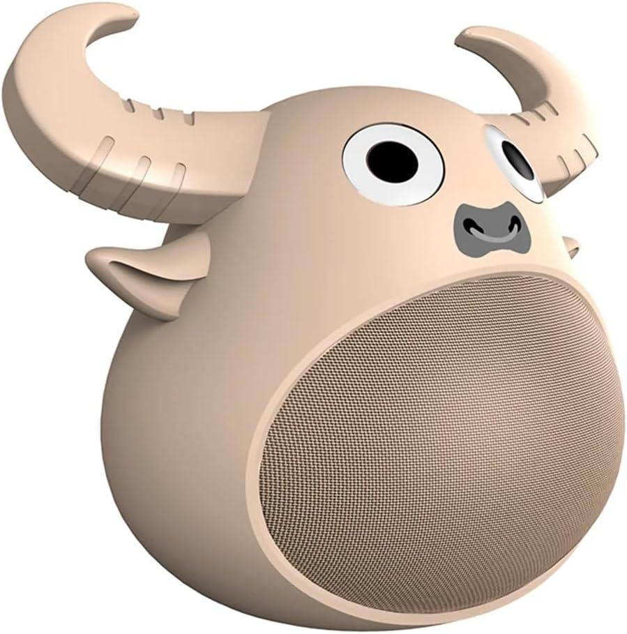 Fitsmart Bluetooth Speaker Animal Style USB Charging Portable Travel V5.0 Bluetooth 3 Hours Playtime Can Connect 2 Together, Red