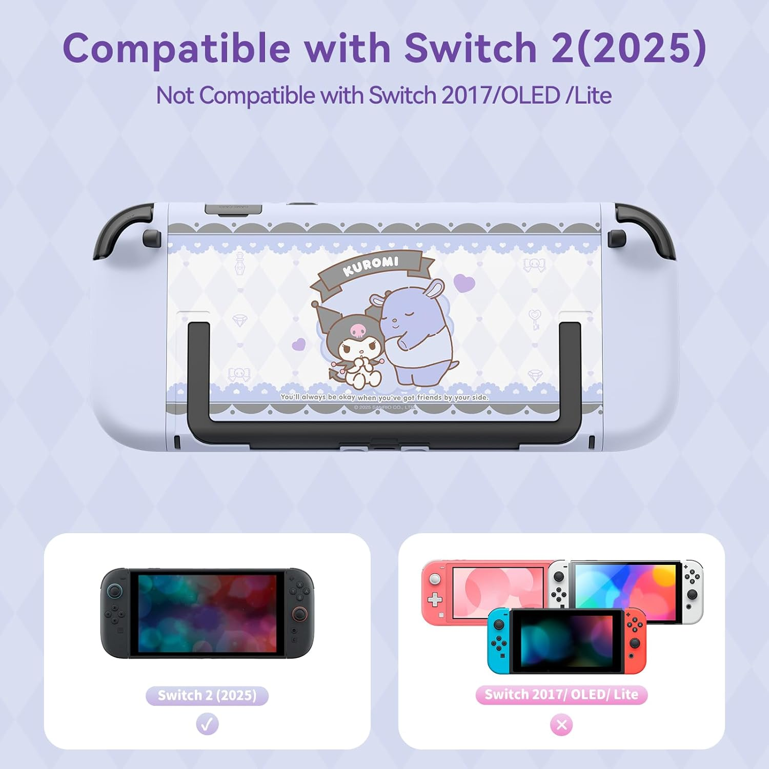 Kuitmor Dockable PC Protective Case Compatible with Switch 2 Model 2025, All-Round Protection Hard Protective Shell for Switch 2 2025 Accessories - KLM image number 2