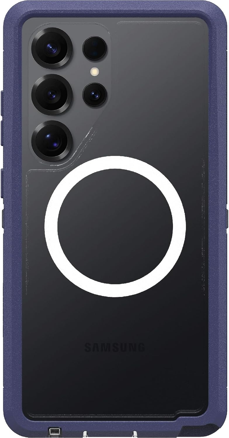 Otterbox Defender Series XT Clear Case with Magnets for Samsung Galaxy S25 Ultra, Shockproof, Drop Proof, Ultra-Rugged, Protective Case, 7X Tested to Military Standard, Clear/Black