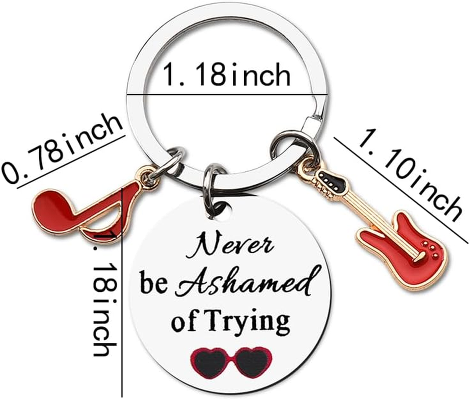 Inspirational Birthday Gifts for Music Lovers Keychain Gifts Forn Singers Musicia Guitar Piano Player Gifts for Friend Bestie